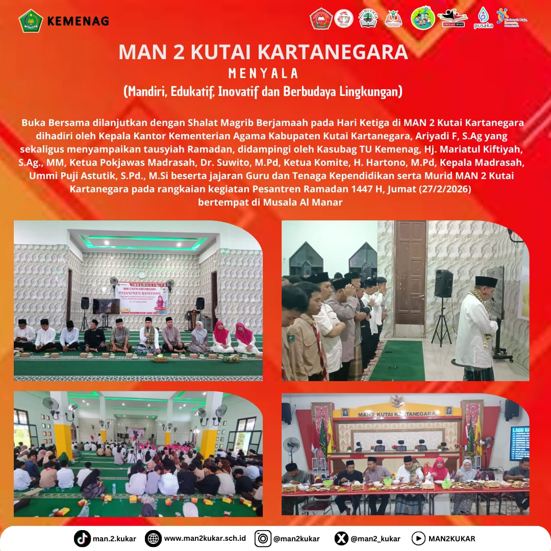 Buka Bersama Hari Ketiga di MAN 2 Kukar dihadiri oleh Kakankemenag Kukar